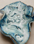 Large Wavy Blue Bowl
