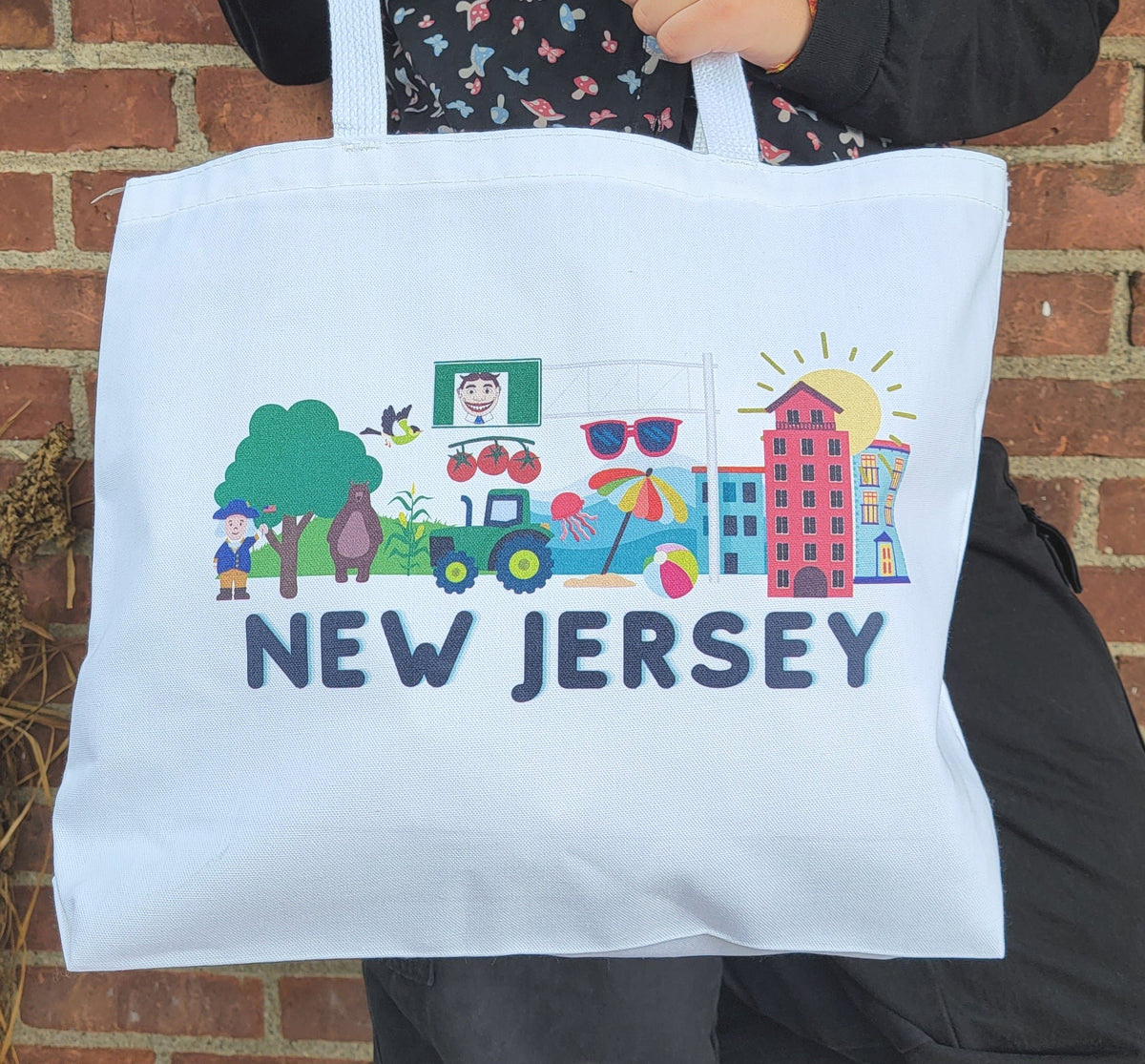 Jersey City New Jersey Skyline Tote Bag
