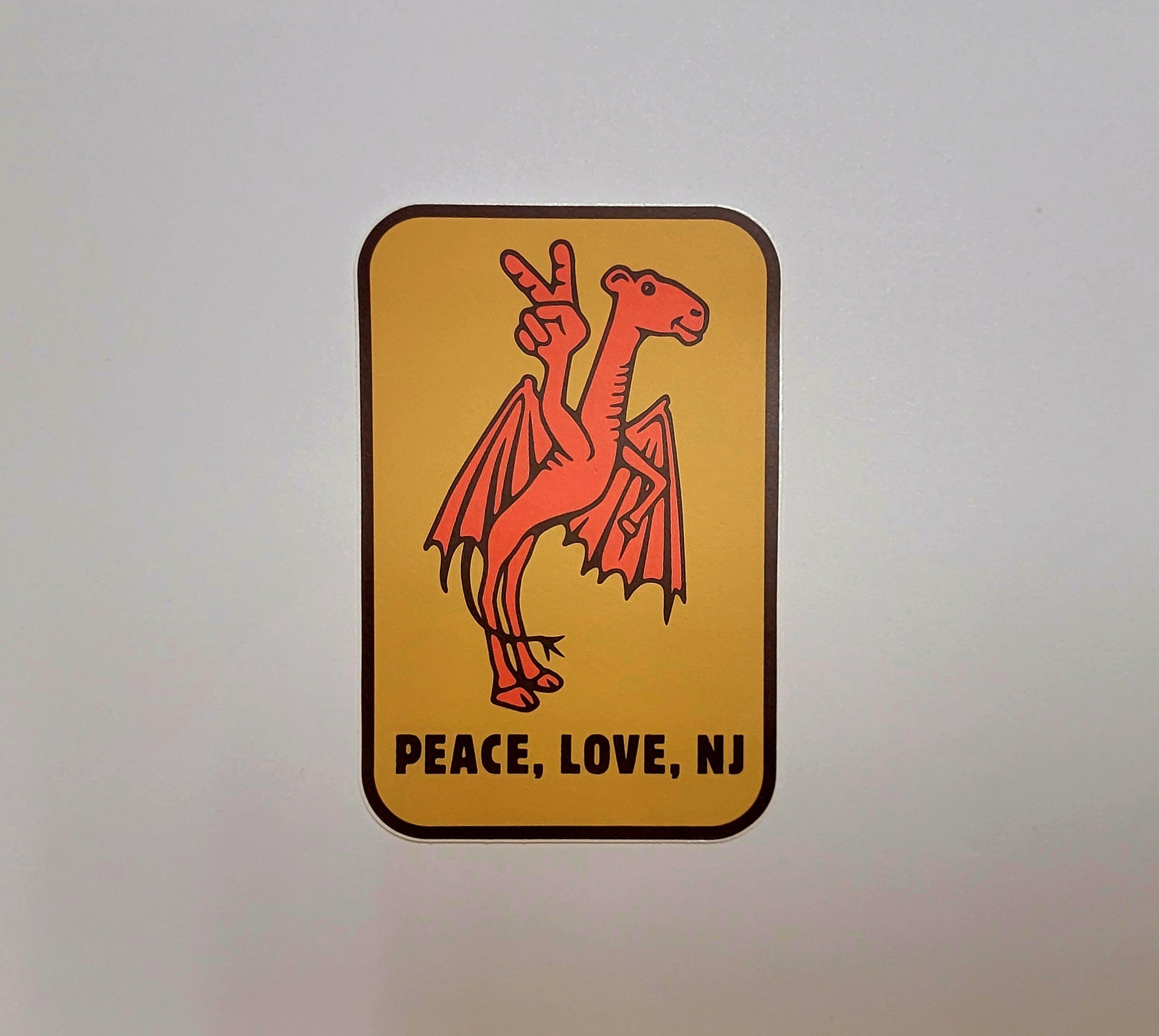 Peace, Love, NJ Devil Vinyl Decal/Sticker