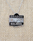 Sterling Silver Beach Badge Necklace
