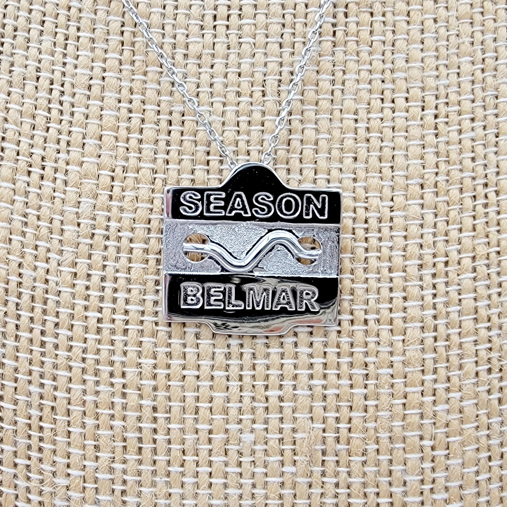 Sterling Silver Beach Badge Necklace -NJM