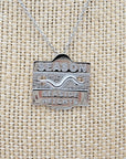 Sterling Silver Beach Badge Necklace
