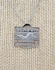 Sterling Silver Beach Badge Necklace -NJM