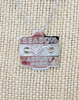 Sterling Silver Beach Badge Necklace