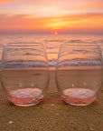 Sunset Stemless Wine Glasses