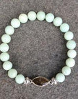 NJ Sand Beaded Gemstone Bracelet - Square Charm