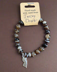 NJ Sand Beaded Gemstone Bracelet - NJ Charm
