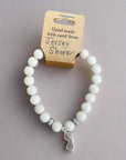 NJ Sand Beaded Gemstone Bracelet - NJ Charm