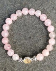 NJ Sand Beaded Gemstone Bracelet - Square Charm
