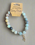 NJ Sand Beaded Gemstone Bracelet - NJ Charm