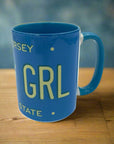 Jersey Girl Blue License Plate Mug