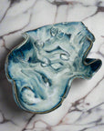 Large Wavy Blue Bowl