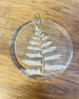 Holiday Glass Fern Ornaments