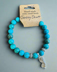 NJ Sand Beaded Gemstone Bracelet - NJ Charm