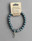 NJ Sand Beaded Gemstone Bracelet - NJ Charm
