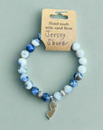 NJ Sand Beaded Gemstone Bracelet - NJ Charm