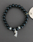 NJ Sand Beaded Gemstone Bracelet - NJ Charm