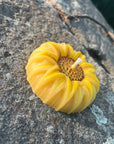 Hand-Painted Sunflower Candle