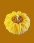 Hand-Painted Sunflower Candle