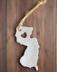 NJ Ornament with Heart Cutout