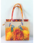 Artwork Tote Large - Tuk Tuk Totes - Peacock ’Happiness’