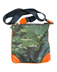 Camo Cross Body Bags - Green Camo w/ Orange Corners