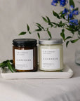 CB Candles - 8 oz Soy Candles Clear Jar - Lavender - Candles
