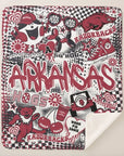Collegiate Sherpa Blanket - Arkansas (Girls) - Home & Lifestyle