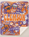 Collegiate Sherpa Blanket - Clemson (Girls) - Home & Lifestyle