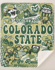 Collegiate Sherpa Blanket - Colorado State (Girls) - Home & Lifestyle