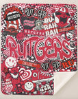 Collegiate Sherpa Blanket - Rutgers (Girls) - Home & Lifestyle
