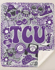 Collegiate Sherpa Blanket - TCU (Girls) - Home & Lifestyle