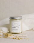 Cinnamon Vanilla: CB Candles 8 oz Soy Candle – Cinnamon Vanilla Scent, Clear Jar | Just Jersey