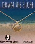 Sterling Silver Necklace with Jersey Shore Sand Charm