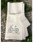 Flour Sack Napkins - Set of 2 - Bike - Home & Lifestyle