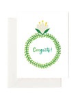 Forage Paper Co. Single Greeting Cards - Wedding/Engagement - Flower Ring Congrats