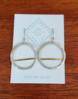 Glass Half Empty Earrings - Large 1 1/16’’ with Brass - Jewelry & Accessories