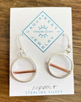 Glass Half Empty Earrings - Small 3/4’’ with Copper - Jewelry & Accessories