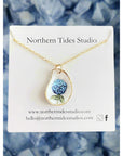 Hand-Painted Coastal Hydrangea Oyster Necklaces - Jewelry
