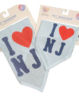 Jersey Dog Bandanas - I (heart) NJ / Small