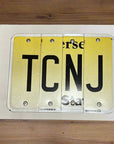 NJ College License Plate Sign on Wood - TCNJ - Home & Lifestyle