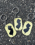 NJ License Plate Key Chain - State Silhouette - Home & Lifestyle