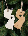 NJ Ornaments Large - Cutout Hearts - Pottery