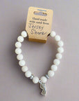 NJ Sand Beaded Gemstone Bracelet - NJ Charm - Riverstone