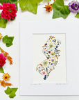NJ-Themed 8’’ x 10’’ Signed Matted Floral Prints - The Garden State - Prints & Artwork