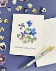 NJ-Themed Floral Greeting Cards - Wild Violets of NJ - Books & Cards