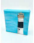 Original Wood Block Canvas Paintings (4’’x4’’) - Absecon Lighthouse - Jewelry