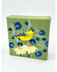 Original Wood Block Canvas Paintings (4’’x4’’) - NJ Goldfinch - Jewelry