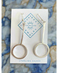 Pure Circle Earrings - Circles with Drop - Jewelry & Accessories