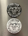 Round NJ-Themed Fridge Magnet - I Am From Jersey... - Home & Lifestyle